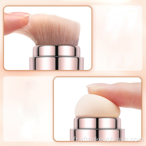 Set de pinceau de maquillage portable Rose Gold 4pcs